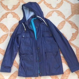 Men's blue windbreaker